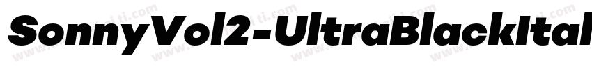 SonnyVol2-UltraBlackItalic字体转换