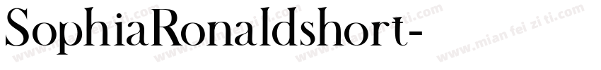 SophiaRonaldshort字体转换