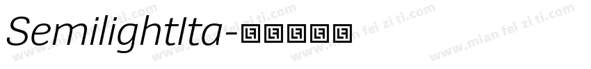 SemilightIta字体转换