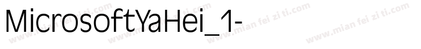 MicrosoftYaHei_1字体转换