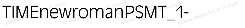 TIMEnewromanPSMT_1字体转换