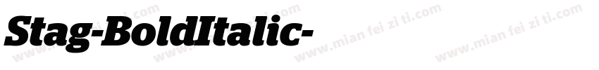 Stag-BoldItalic字体转换