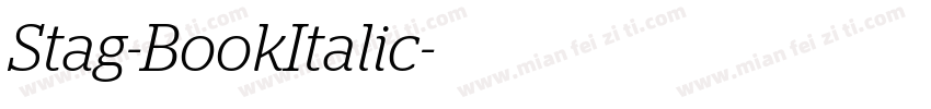 Stag-BookItalic字体转换