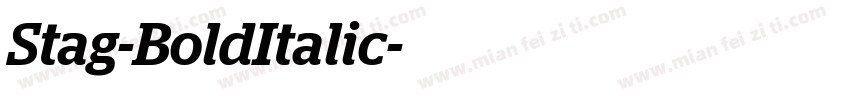 Stag-BoldItalic字体转换
