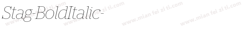 Stag-BoldItalic字体转换