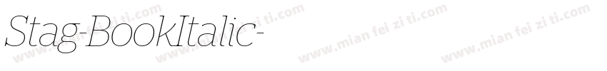 Stag-BookItalic字体转换