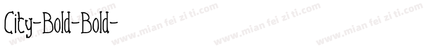 City-Bold-Bold字体转换