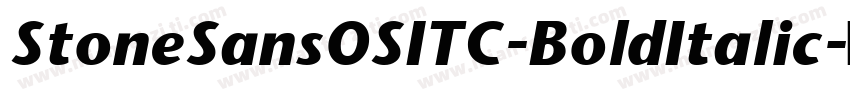 StoneSansOSITC-BoldItalic字体转换