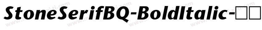 StoneSerifBQ-BoldItalic字体转换