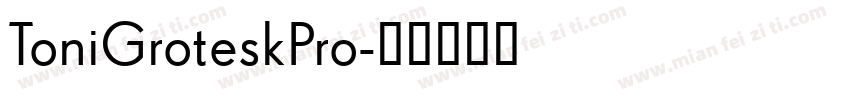 ToniGroteskPro字体转换