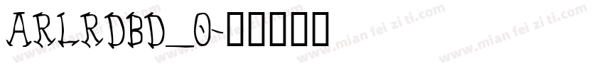 ARLRDBD_0字体转换