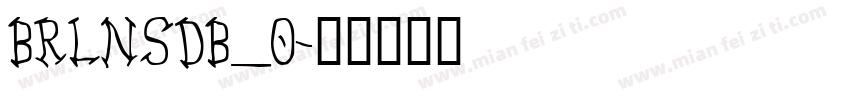 BRLNSDB_0字体转换