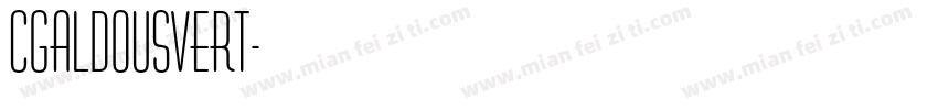 CgAldousVert字体转换