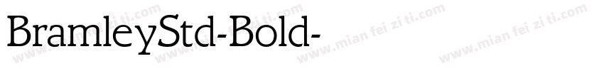 BramleyStd-Bold字体转换