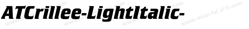 ATCrillee-LightItalic字体转换
