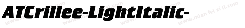 ATCrillee-LightItalic字体转换