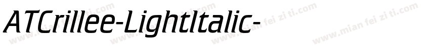 ATCrillee-LightItalic字体转换