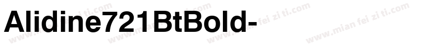 Alidine721BtBold字体转换