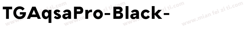 TGAqsaPro-Black字体转换