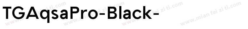 TGAqsaPro-Black字体转换