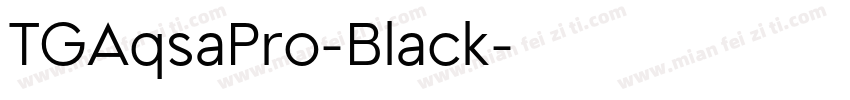 TGAqsaPro-Black字体转换