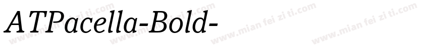 ATPacella-Bold字体转换