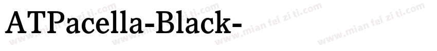 ATPacella-Black字体转换