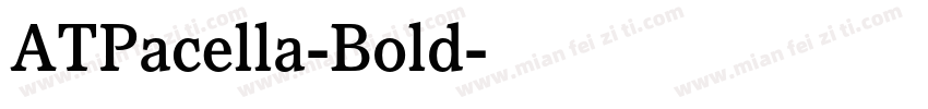 ATPacella-Bold字体转换