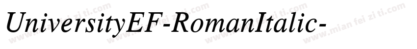 UniversityEF-RomanItalic字体转换