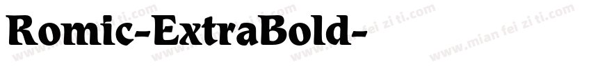 Romic-ExtraBold字体转换
