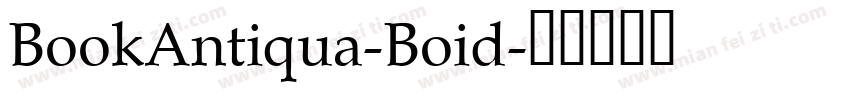 BookAntiqua-Boid字体转换