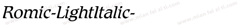 Romic-LightItalic字体转换