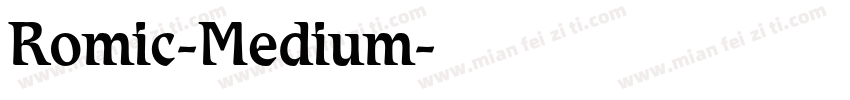 Romic-Medium字体转换