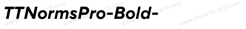 TTNormsPro-Bold字体转换