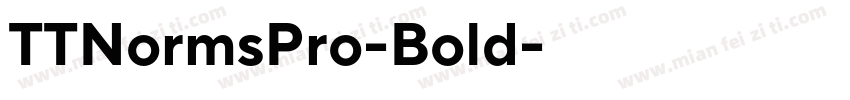 TTNormsPro-Bold字体转换