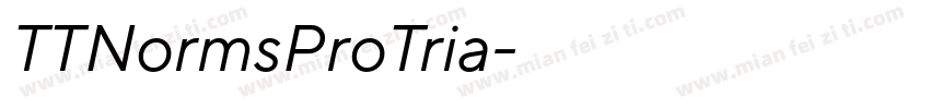 TTNormsProTria字体转换