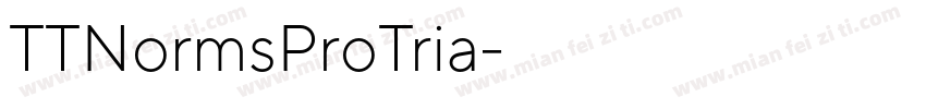 TTNormsProTria字体转换