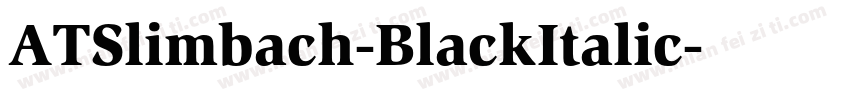 ATSlimbach-BlackItalic字体转换