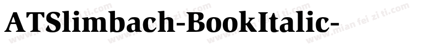 ATSlimbach-BookItalic字体转换