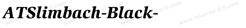 ATSlimbach-Black字体转换