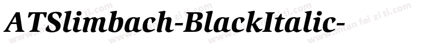 ATSlimbach-BlackItalic字体转换