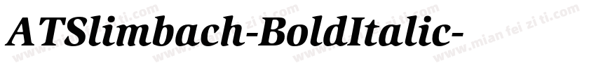 ATSlimbach-BoldItalic字体转换