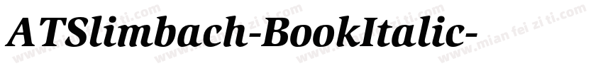 ATSlimbach-BookItalic字体转换