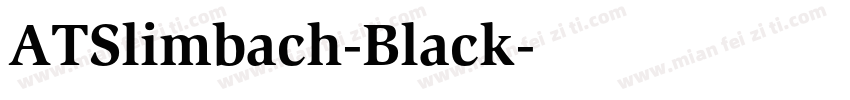 ATSlimbach-Black字体转换