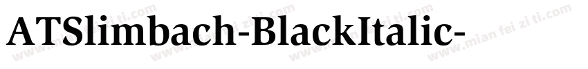 ATSlimbach-BlackItalic字体转换