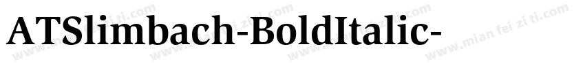 ATSlimbach-BoldItalic字体转换