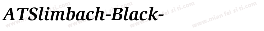 ATSlimbach-Black字体转换