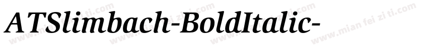 ATSlimbach-BoldItalic字体转换