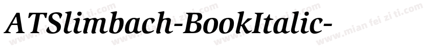 ATSlimbach-BookItalic字体转换