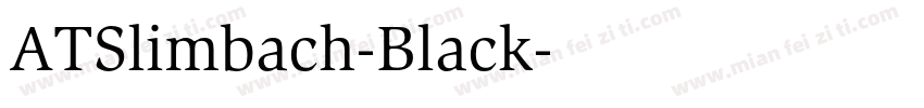 ATSlimbach-Black字体转换